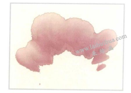 粉红牡丹花侧面写意画法步骤01