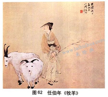 任伯年《牧羊》图