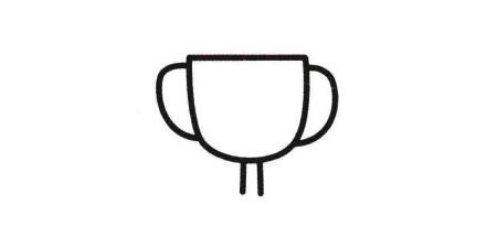 奖杯简笔画法步骤04