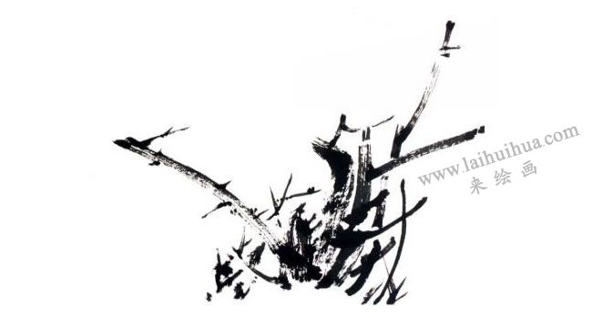林成翰《观梅图》画法步骤01