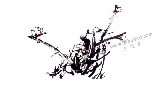 林成翰《观梅图》画法步骤03