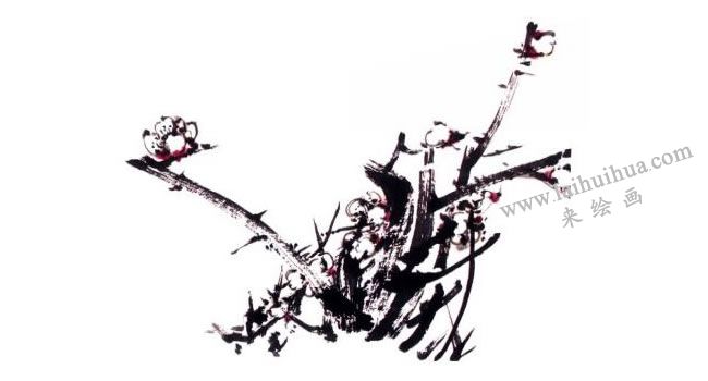 林成翰《观梅图》画法步骤04