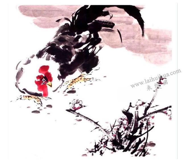 林成翰《观梅图》画法步骤08