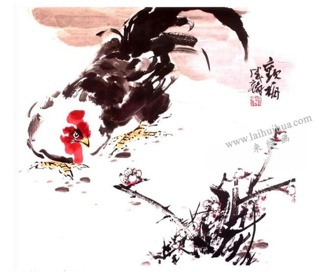 林成翰《观梅图》画法步骤09