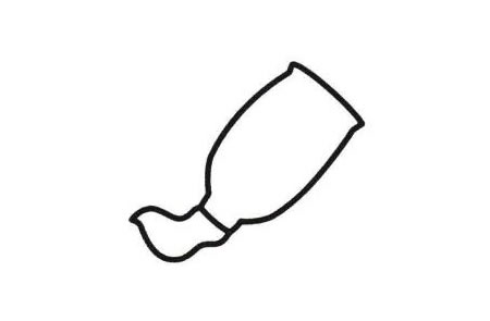 牙膏简笔画法步骤02