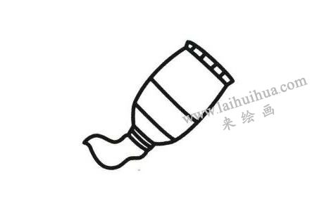 牙膏简笔画法步骤05