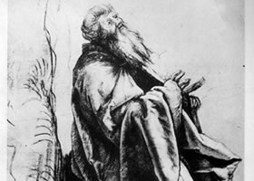格伦奈华特《安特缪斯像》素描作品