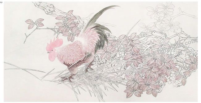 田云鹏《金翎承露》画法步骤02