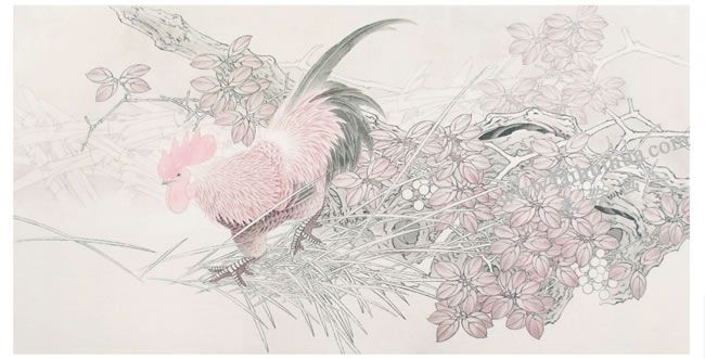 田云鹏《金翎承露》画法步骤03
