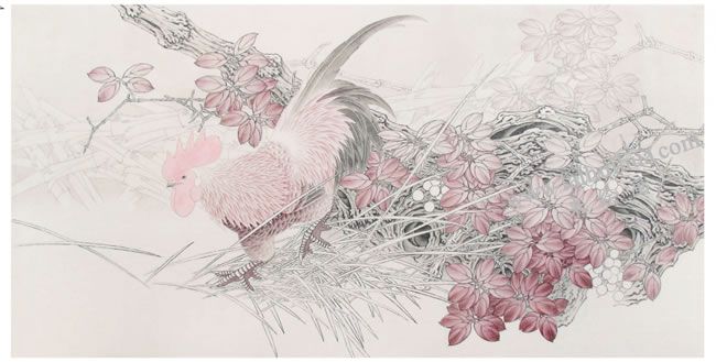 田云鹏《金翎承露》画法步骤04