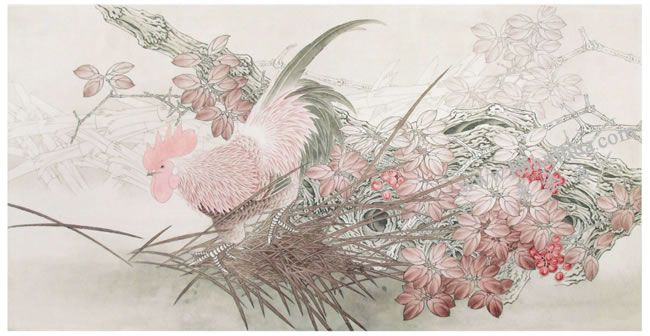 田云鹏《金翎承露》画法步骤05