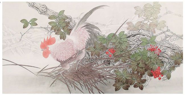 田云鹏《金翎承露》画法步骤06