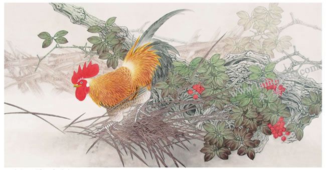 田云鹏《金翎承露》画法步骤07