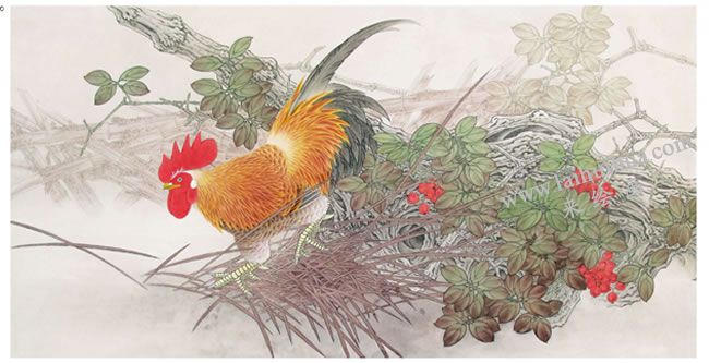 田云鹏《金翎承露》画法步骤08