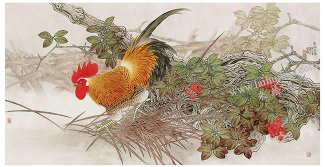 田云鹏《金翎承露》画法步骤09