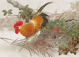 田云鹏《金翎承露》画法