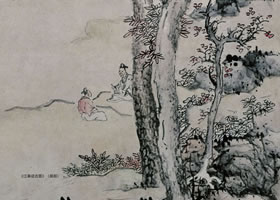 蓝瑛《江皋话古图》轴赏析