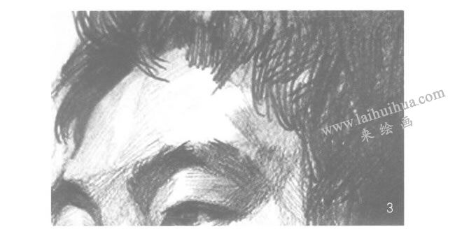 人物额头的素描画法步骤03