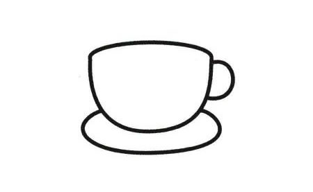 茶杯简笔画法步骤04