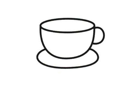茶杯简笔画法步骤05