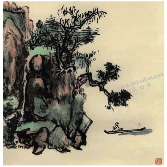 青绿山水画