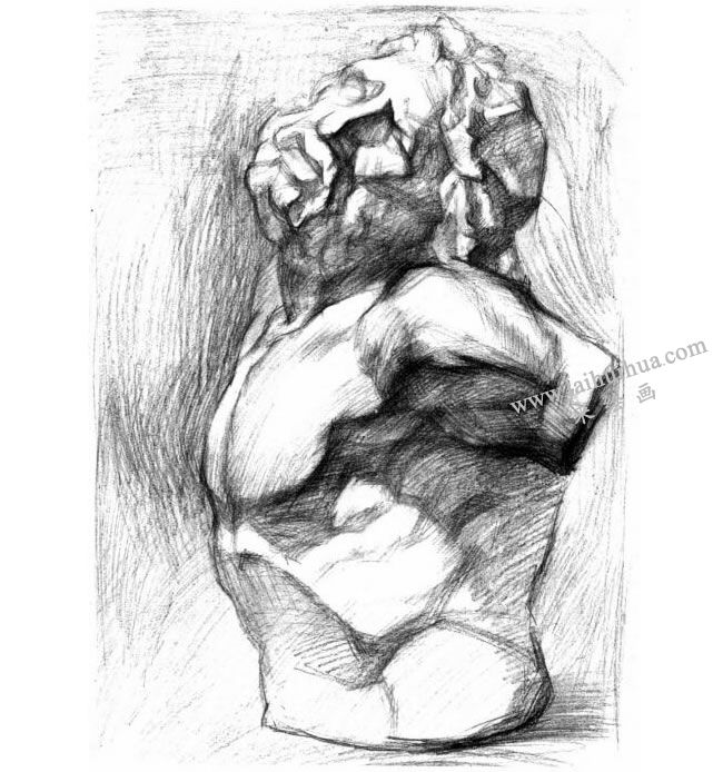 石膏半身像素描步骤03