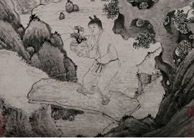 尤求《抚琴图》轴赏析
