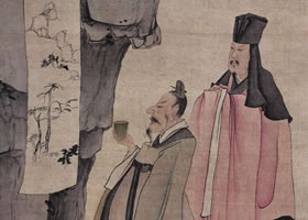 陈洪绶《观画图》轴赏析