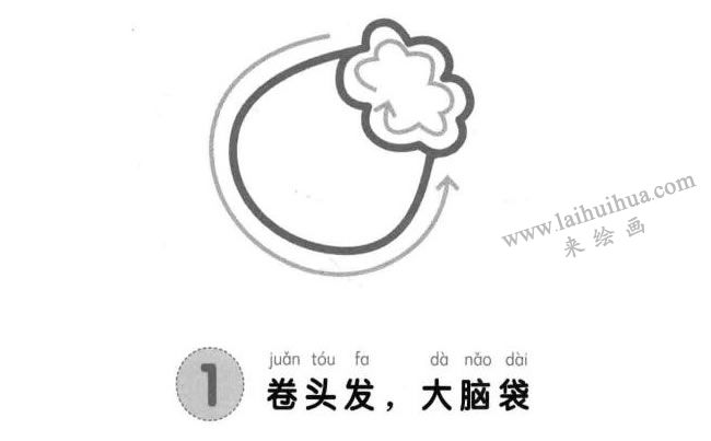 绵羊儿童画法步骤图示01