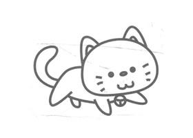 小花猫儿童画法