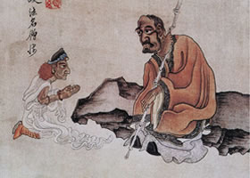 陈洪绶《杂画图册•佛释人物》赏析