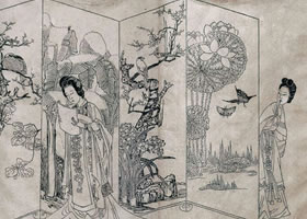 陈洪绶《窥简》赏析