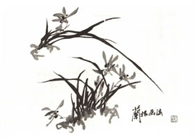 兰花的写意画法（一）
