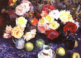 花的水粉画法