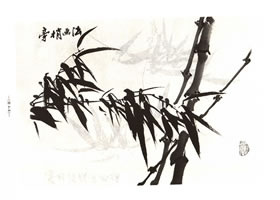 墨竹的写意画法