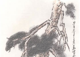 中国画松树的画法