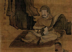 陈洪绶《三老品砚图》欣赏