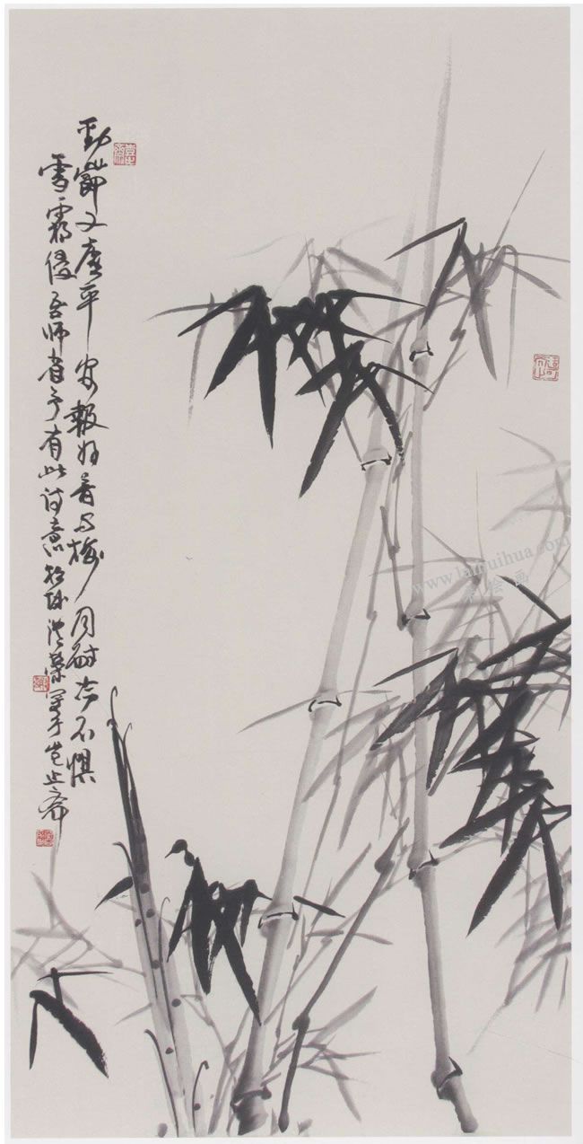 中国画墨竹《劲节虚心》画法步骤04