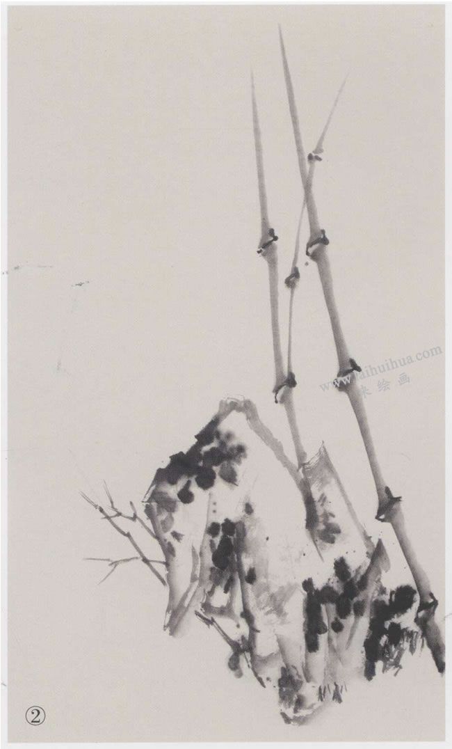 中国画墨竹《岁岁平安》画法步骤02