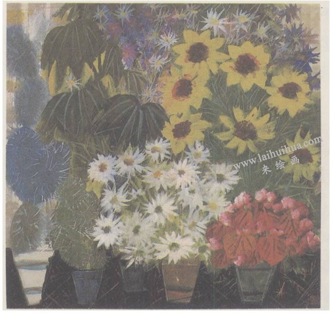 林风眠《盆花》作品