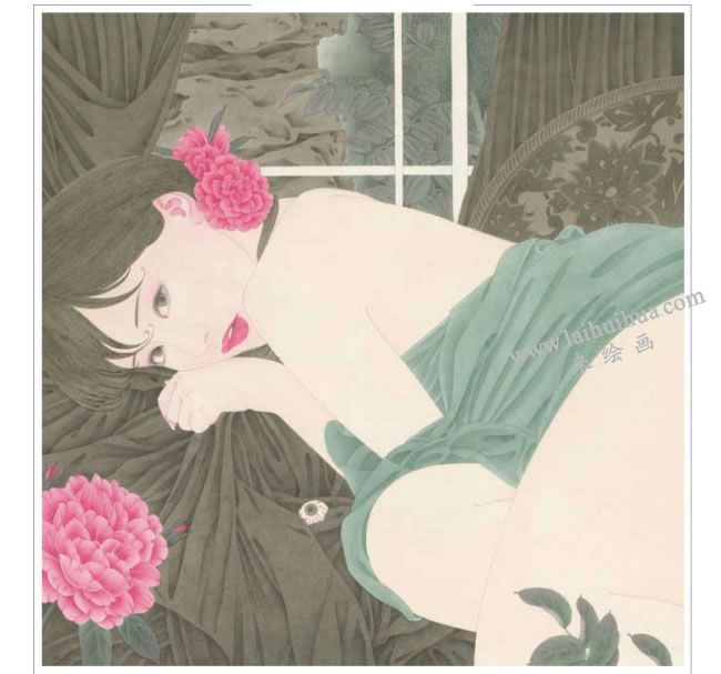 李嘉儒工笔人物画《幽浮香》步骤04