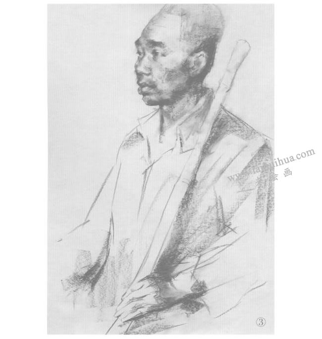 素描挑夫绘画步骤图解03