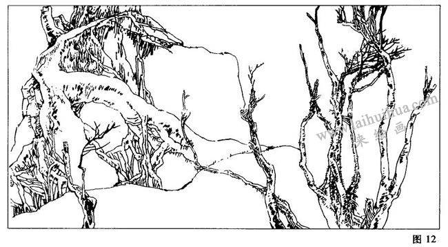 山水画，线技法范例