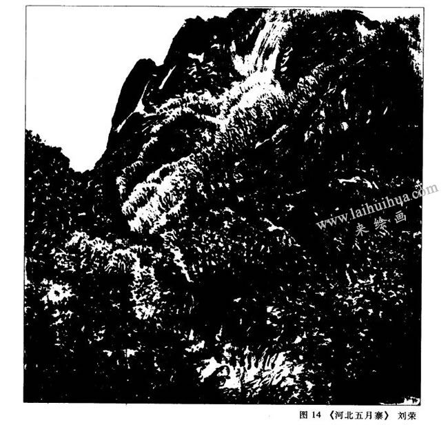 山水画，面技法范例