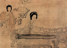 陈洪绶《听琴图》欣赏