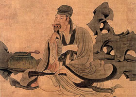 陈洪绶《餐芝图》欣赏