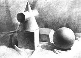 几何形体素描写生步骤
