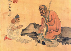 陈洪绶《杂画册之罗汉图》欣赏