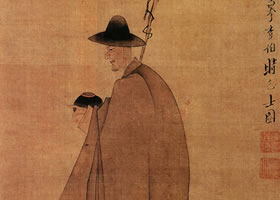 陈洪绶《摹李公麟乞士图》欣赏