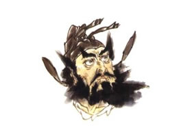 画“钟馗”要点,“钟馗”头部步骤图